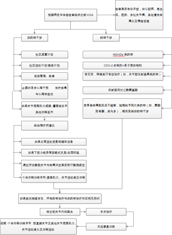 KOA治疗的流程图